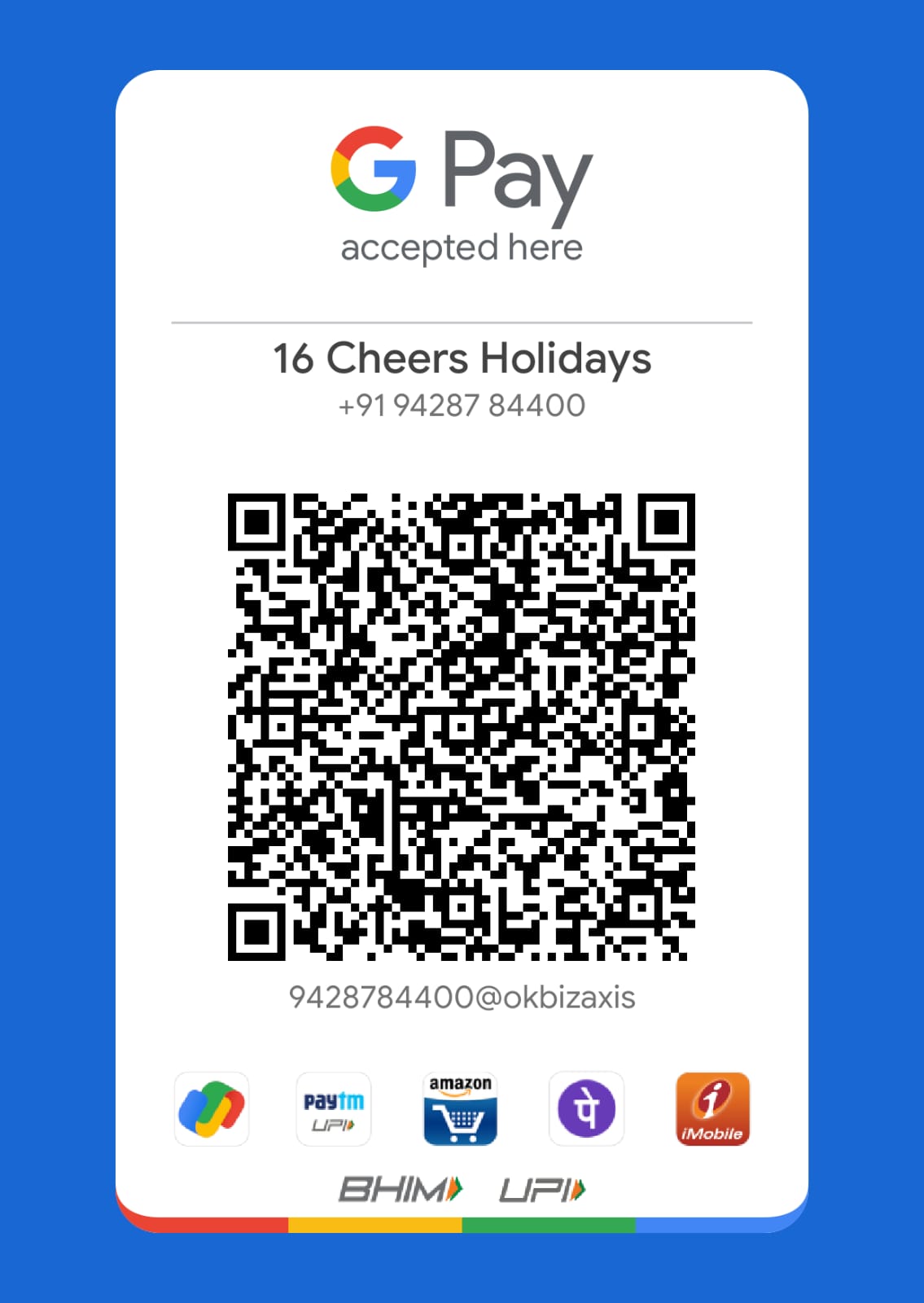 Google Pay QR Code for payment